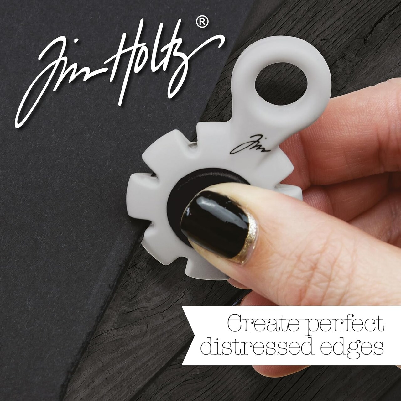 STUDIOS Tim Holtz Paper Distressing Tool - Scrapbook Supplies for Cardstock and Creating Rough Torn Edges - Distresser with 7 Recessed Blades